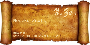 Noszko Zsolt névjegykártya